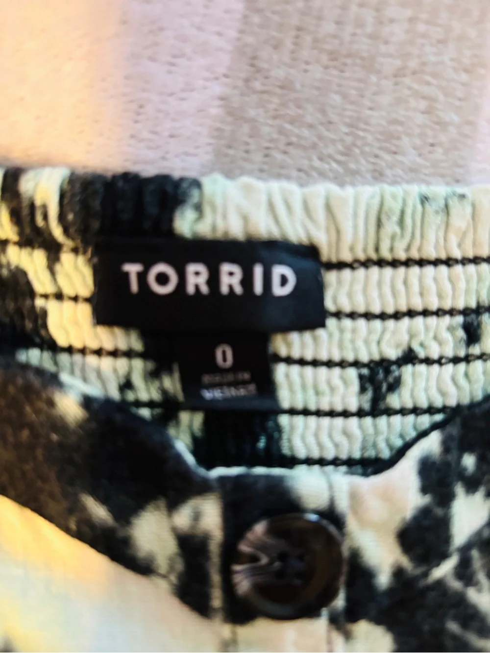 Torrid Black and Green Tie-Dye Boho Sundress with Buttons - Picture 3 of 7